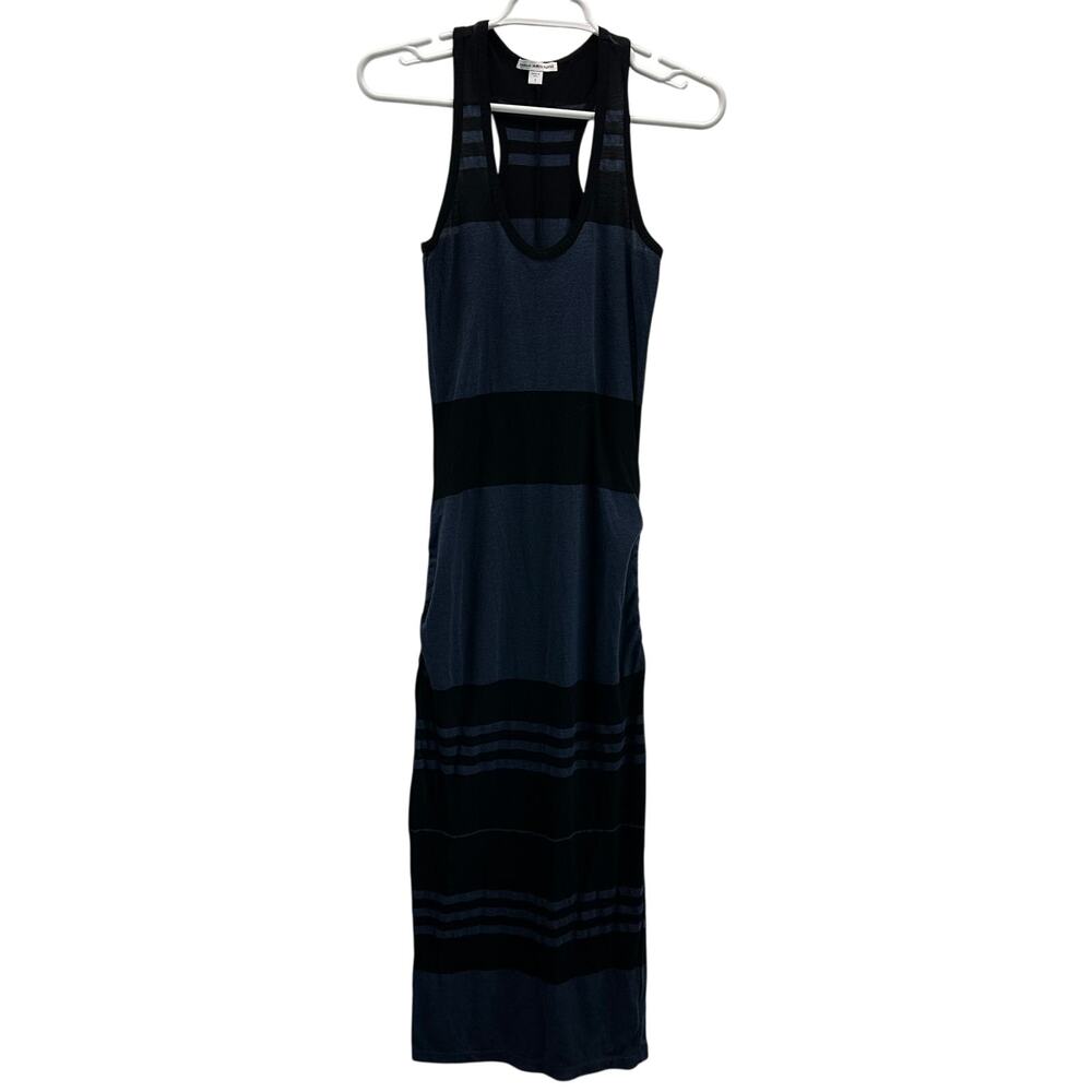 Standard James Perse Wide Stripe Tank Dress in Blue Black Size 1/S - Picture 2 of 13
